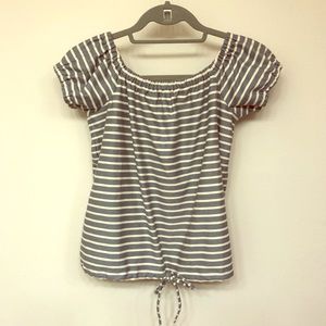 Stripped off the shoulder blouse